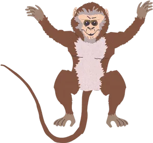 Cartoon Monkey Illustration PNG Image