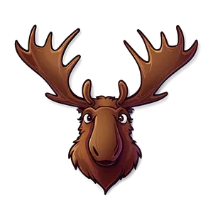 Cartoon Moose Head Graphic Png 92 PNG Image