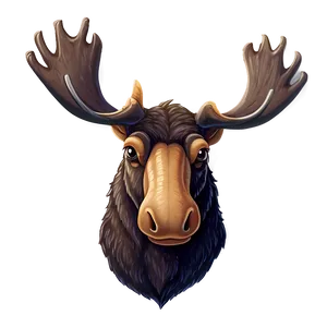 Cartoon Moose Head Graphic Png Dfm82 PNG Image