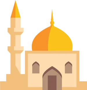 Cartoon Mosque Vector Illustration PNG Image