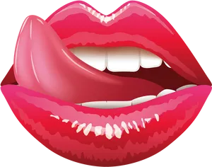 Cartoon Mouth Sticking Out Tongue PNG Image