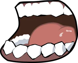 Cartoon Mouthand Tongue PNG Image