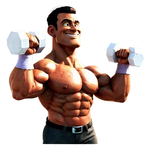 Cartoon Muscle Man Png Rnb9 PNG Image