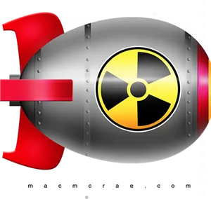 Cartoon Nuclear Bomb Icon PNG Image