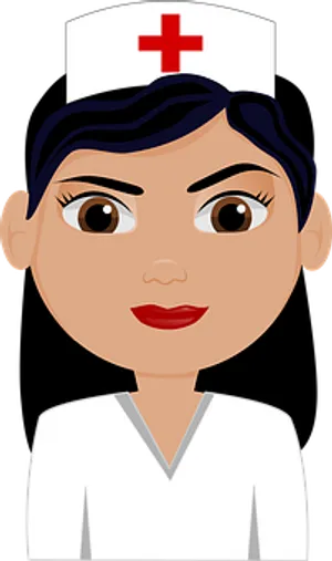 Cartoon Nurse Portrait PNG Image