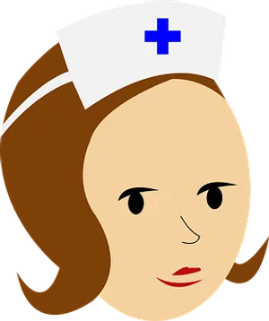 Cartoon Nurse Portrait PNG Image