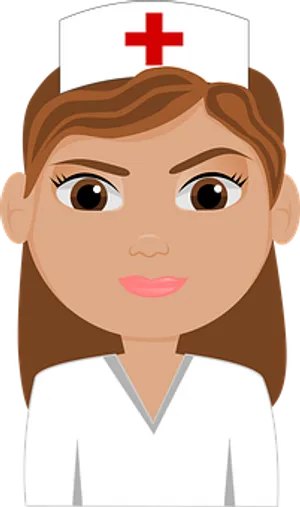 Cartoon Nurse Portrait PNG Image