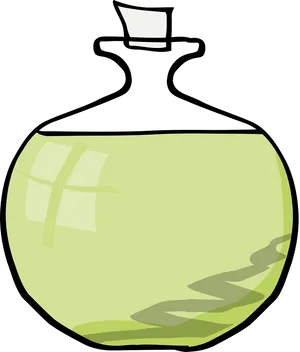 Cartoon Olive Oil Bottle PNG Image