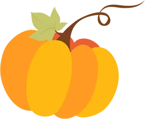 Cartoon Orange Pumpkin Vector PNG Image