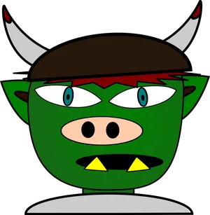 Cartoon Orc Character PNG Image