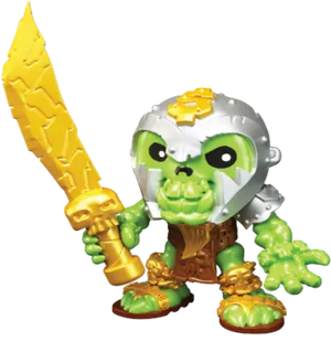 Cartoon Orc Warrior Toy PNG Image