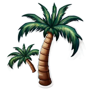 Cartoon Palm Tree Emoji Png Cwl24 PNG Image