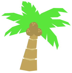 Cartoon Palm Tree Graphic PNG Image