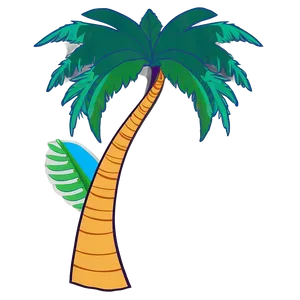 Cartoon Palm Tree Outline Png Qya48 PNG Image