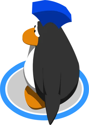 Cartoon Penguin Graduation Cap PNG Image