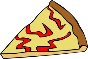 Cartoon Pepperoni Pizza Slice.png PNG Image