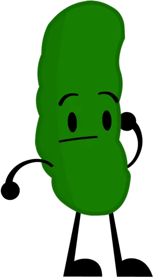 Cartoon Pickle Character PNG Image