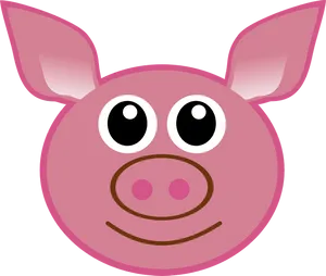 Cartoon Pig Face Graphic PNG Image