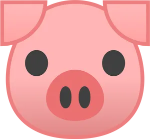 Cartoon Pig Face Graphic PNG Image