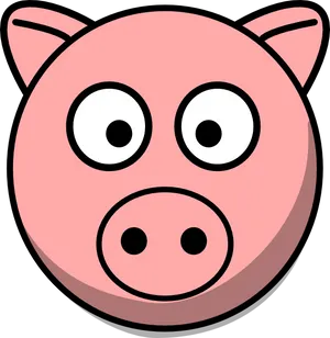 Cartoon Pig Face Graphic PNG Image