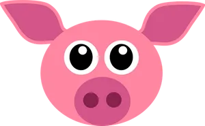 Cartoon Pig Face Graphic PNG Image