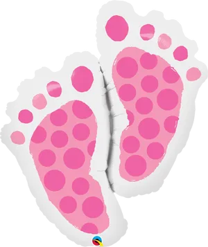 Cartoon Pink Footprint Stickers PNG Image