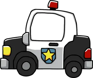 Cartoon Police Car Illustration PNG Image