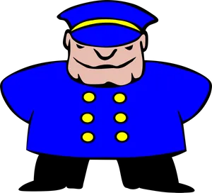 Cartoon Police Officer Illustration PNG Image