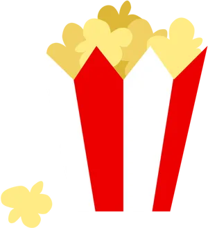 Cartoon Popcorn Box Graphic PNG Image