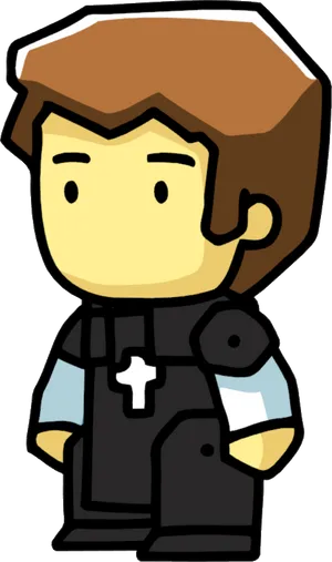 Cartoon Priest Character PNG Image