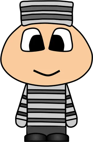 Cartoon Prisoner Character.png PNG Image