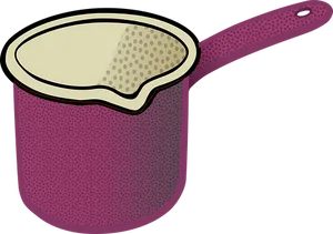 Cartoon Purple Saucepan PNG Image