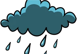 Cartoon Rain Cloud PNG Image