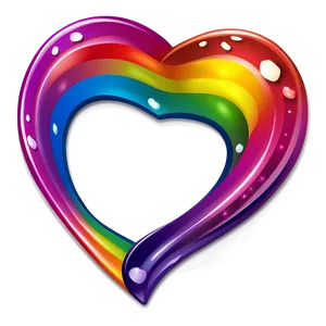 Cartoon Rainbow Heart PNG Tkc PNG