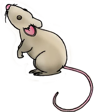 Cartoon Rat Illustration PNG Image