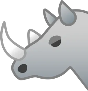 Cartoon Rhinoceros Profile PNG Image