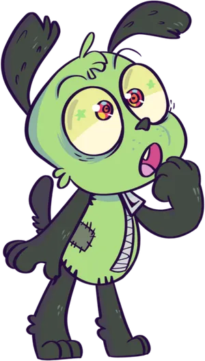 Cartoon Robot Dog Gir Standing PNG Image