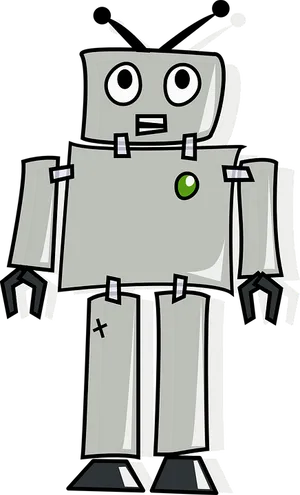 Cartoon Robot Illustration PNG