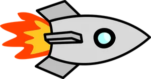 Cartoon Rocket Clipart PNG Image