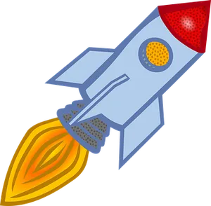 Cartoon Rocket Illustration PNG Image