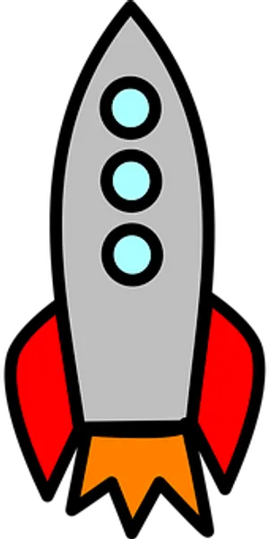 Cartoon Rocket Illustration PNG Image