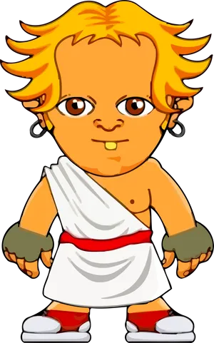 Cartoon Roman Warrior Character PNG Image