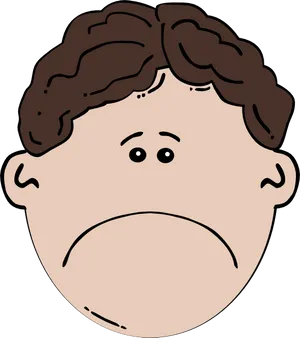 Cartoon Sad Expression PNG Image