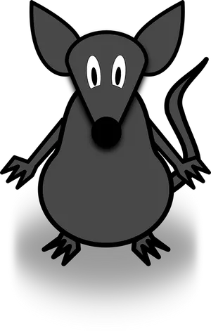 Cartoon Shadow Rat Illustration PNG Image