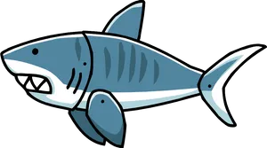 Cartoon Shark Illustration PNG Image