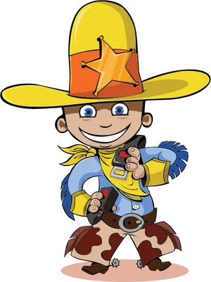 Cartoon Sheriff Character PNG Image