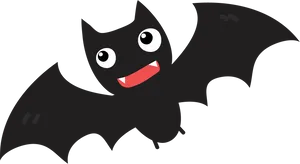 Cartoon Smiling Bat Illustration PNG Image