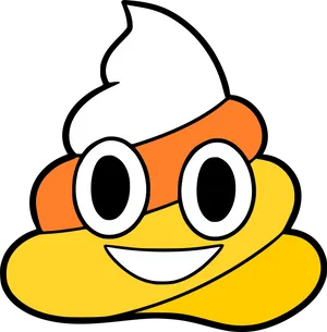 Cartoon Smiling Poop Emoji PNG Image