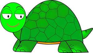 Cartoon Smiling Turtle PNG Image