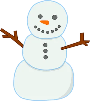 Cartoon Snowman Graphic PNG Image